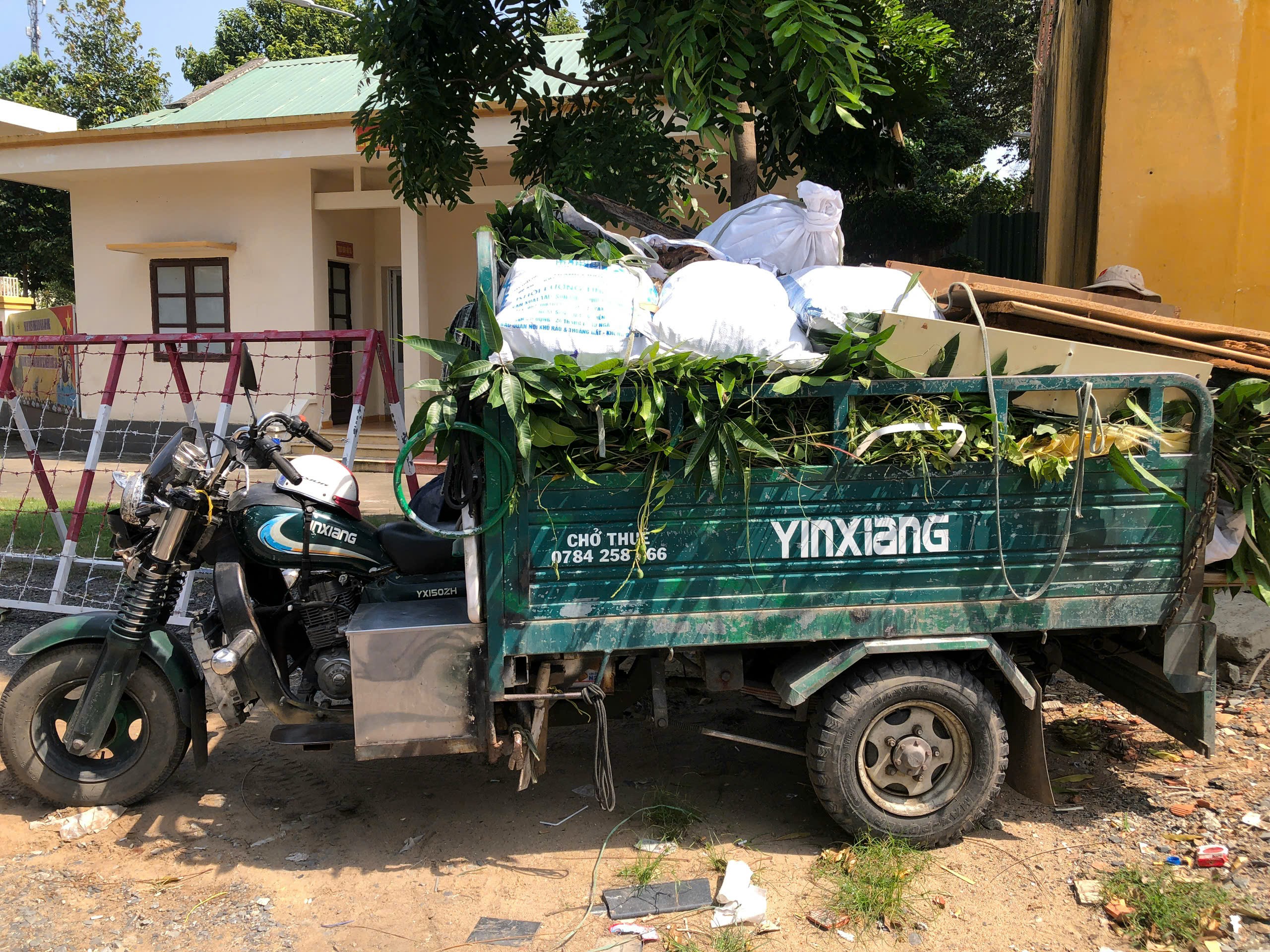 dịch vụ xe ba gác dọn chở rác sân vườn tại Tân Bình