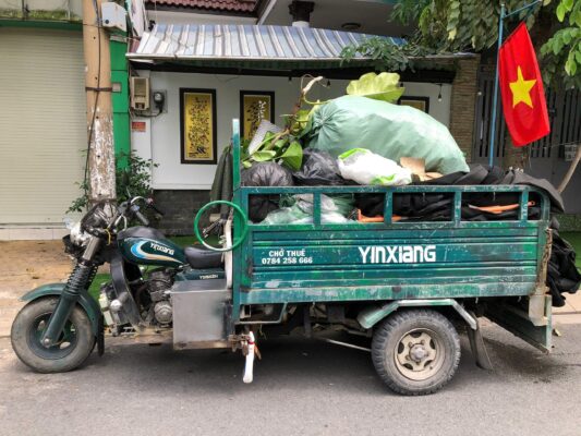 dịch vụ đổ rác thuê bằng xe ba gác tại Tân Bình